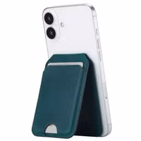 Accezz Porte-cartes MagSafe en cuir vintage avec support - Smokey Green