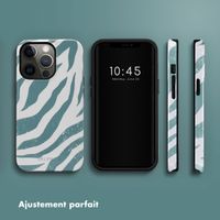 Selencia Coque arrière Vivid Apple iPhone 13 Pro - Colorful Zebra Pine Blue
