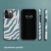 Selencia Coque arrière Vivid Tough iPhone 13 Pro - Colorful Zebra Pine Blue