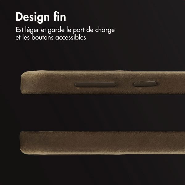 Accezz Coque MagSafe en cuir vintage Samsung Galaxy S24 / S25 - Rustic Brown