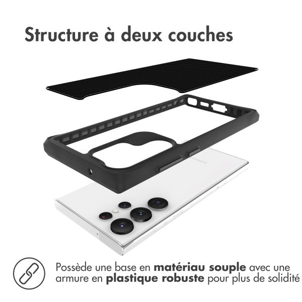 imoshion Rugged Hybrid Carbon Case Samsung Galaxy S23 Ultra - Noir