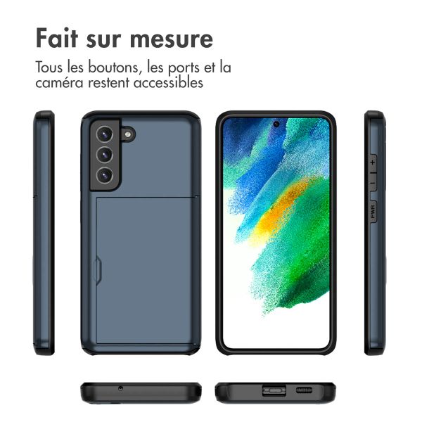 imoshion Coque arrière avec porte-cartes Samsung Galaxy S21 FE - Bleu foncé