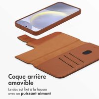 Accezz Étui de téléphone portefeuille en cuir 2-en-1 avec MagSafe Samsung Galaxy S25 Plus - Sienna Brown