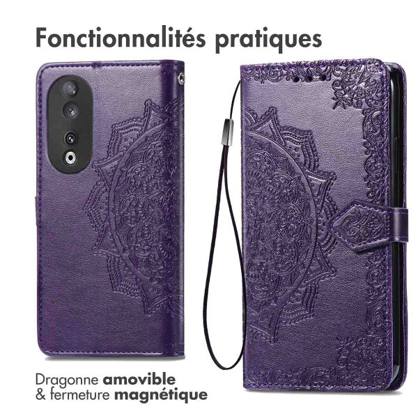 imoshion Etui de téléphone portefeuille Mandala Honor 90 - Violet