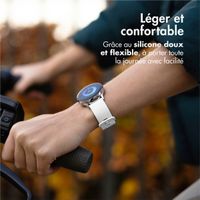 imoshion Bracelet sport en silicone avec boucle - Connexion universelle 20 mm - Blanc