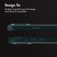 Accezz Coque MagSafe en cuir vintage Apple iPhone 15 Pro Max - Smokey Green