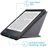 imoshion Étui de liseuse portefeuille Pliable Kobo Libra 2 / Tolino Vision 6 - Gris