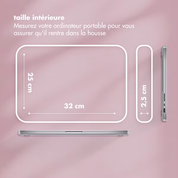 Selencia Pochette ordinateur Puffy 13-14 pouces - Magenta Fire