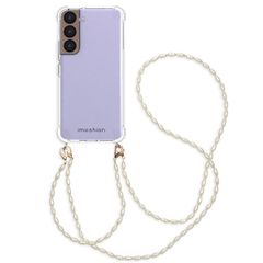 imoshion Coque avec dragonne + bracelet - Perles Samsung Galaxy S22 - Transparent