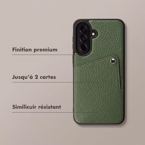 Selencia Coque Riva avec porte-cartes Samsung Galaxy A37 (5G) - Sage Green