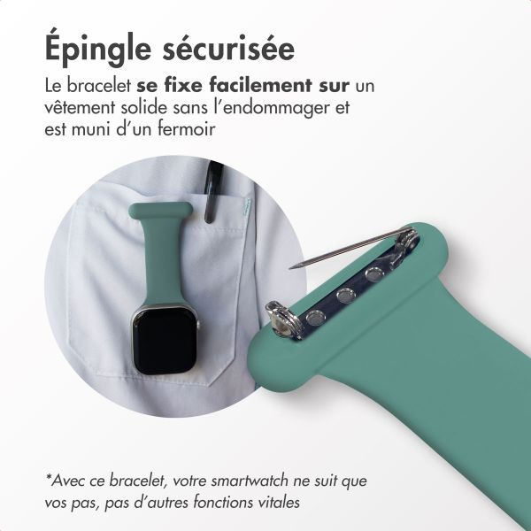 imoshion Bracelet infirmier en silicone Apple Watch Series 1 t/m 11 / SE / Ultra (44/45/46/49 mm) - Vert