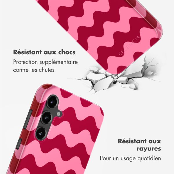 Selencia Coque arrière Vivid Samsung Galaxy S23 FE - Wave Vibes Lipstick