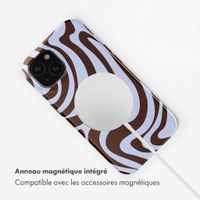 Selencia Coque arrière Vivid avec MagSafe Apple iPhone 15 - Dream Swirl Chocolate