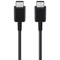 Samsung Original câble USB-C vers USB-C - 1 mètre - 25 Watt - Noir + Original l'Adapteur de charge radpide USB-C emballage d'usine - 25 Watt - Noir