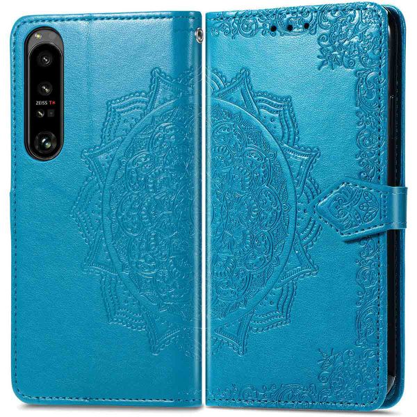 imoshion Etui de téléphone portefeuille Mandala Sony Xperia 1 IV - Turquoise