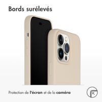 Accezz Coque Liquid Silicone iPhone 14 Pro Max - Stone