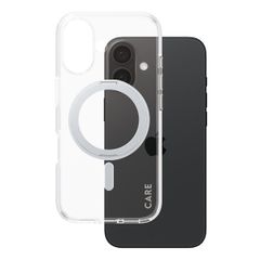 CARE by PanzerGlass Coque Kickstand MagSafe Apple iPhone 16 - Silver