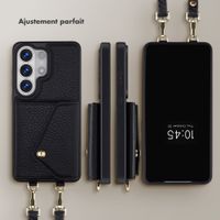 Selencia Coque de télephone Sera avec cordon et porte-cartes enveloppe Samsung Galaxy S26 Ultra - Noir