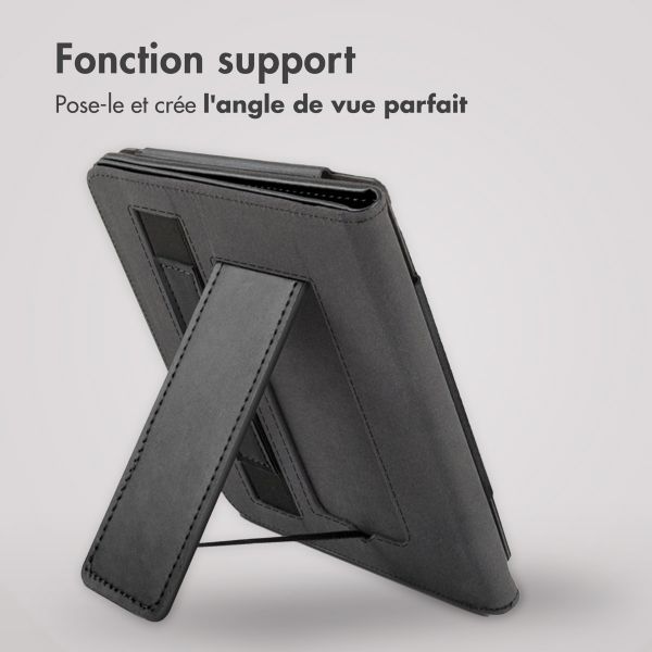 imoshion Étui de liseuse portefeuille avec strap et support Kobo Clara Colour / BW - Noir
