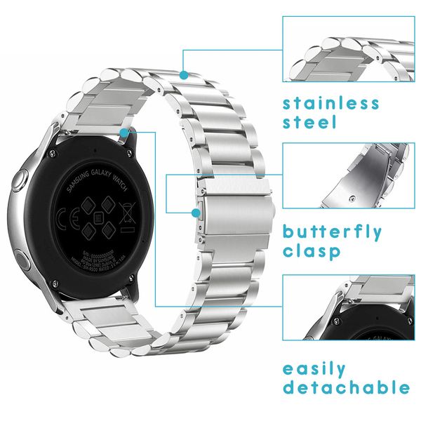 imoshion Bracelet en acier Galaxy Watch 40/42mm / Active 2 40/44mm / Watch 3 41mm - Argent 