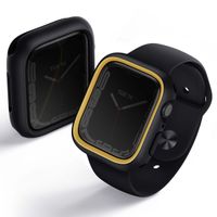 Uniq Moduo Coque Apple Watch avec Lunette interchangeable Apple Watch 4-9 / SE - 44/45 mm - Midnight (Black/Mustard)