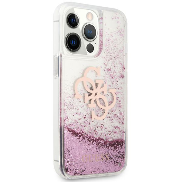 Guess Coque 4G Logo Liquid Glitter iPhone 13 Pro - Pink