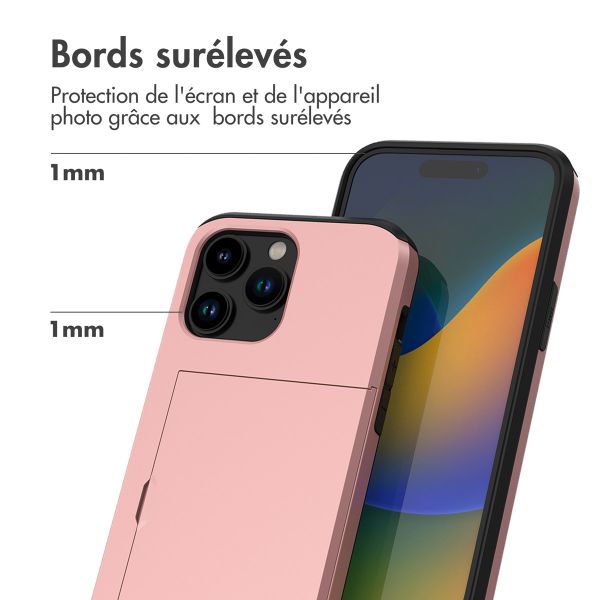 imoshion Coque arrière avec porte-cartes iPhone 14 Pro - Rose Dorée