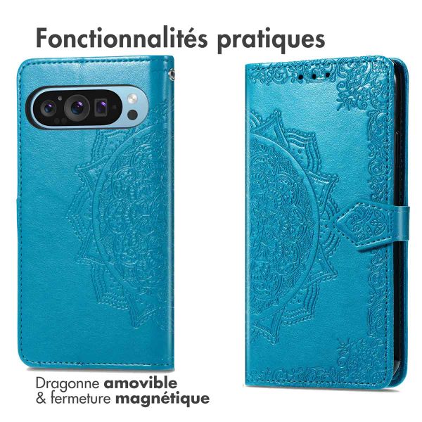 imoshion Etui de télephone Mandala Google Pixel 9 Pro XL - Turquoise