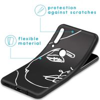 imoshion Coque Design Huawei P30 Lite - Line Art Woman White