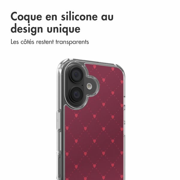 imoshion Coque Design Apple iPhone 16 - Crush Check Coral Dust