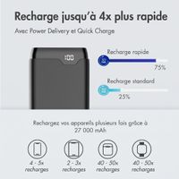 imoshion Batterie externe - 27.000 mAh - Quick Charge et Power Delivery - 30W - Noir