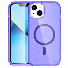 imoshion Coque Pailletée avec MagSafe Apple iPhone 14 - Paillettes Violet