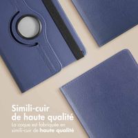imoshion Coque tablette rotatif à 360° Apple iPad 6 (2018) 9.7 pouces / iPad 5 (2017) 9.7 pouces - Bleu foncé