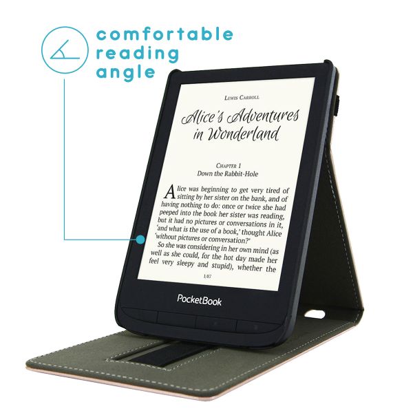 imoshion Étui á rabat Pocketbook Touch Lux 5 / HD 3 / Basic Lux 4 / Vivlio Lux 5 - Rose Doré