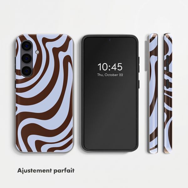Selencia Coque arrière Vivid Samsung Galaxy S24 - Dream Swirl Chocolate