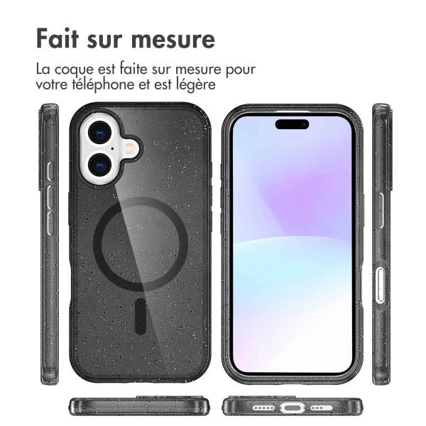 imoshion Coque Pailletée avec MagSafe Apple iPhone 17 - Noir