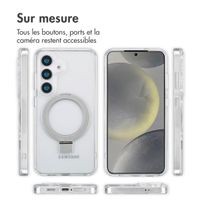 Accezz Coque Ring Stand avec MagSafe Samsung Galaxy S25 - Transparent