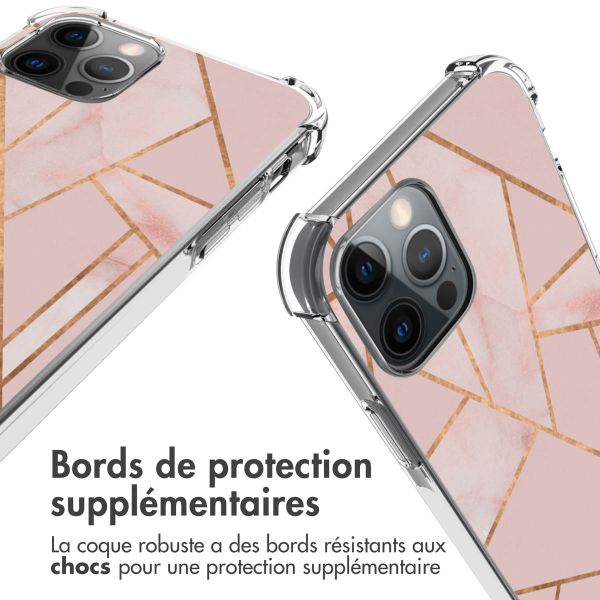 imoshion Coque Design avec cordon iPhone 12 (Pro) - Pink Graphic