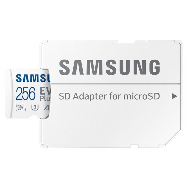 Samsung EVO Plus microSD 2024 - 265GB - Inclus un adaptateur SD - UHS-I/U3/Full HD/4K UHD