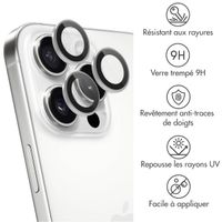 imoshion Lot de 2 protections d'objectif de caméra Apple iPhone 16 Pro / 16 Pro Max - Blanc / Titanium