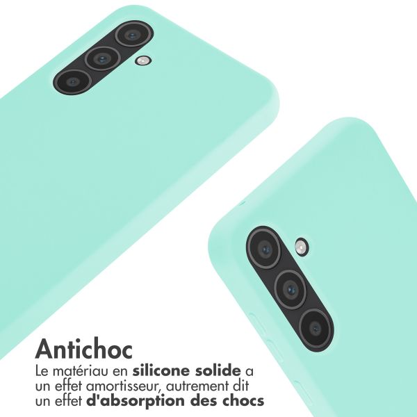imoshion Coque en silicone avec cordon Samsung Galaxy A35 - Vert menthe