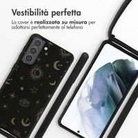 imoshion Coque design en silicone avec cordon Samsung Galaxy S21 - Sky Black
