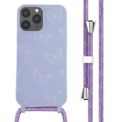 imoshion Coque design en silicone avec cordon Apple iPhone 13 Pro Max - Butterfly