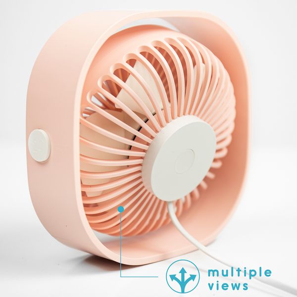 imoshion ﻿Ventilateur de bureau USB - Rose