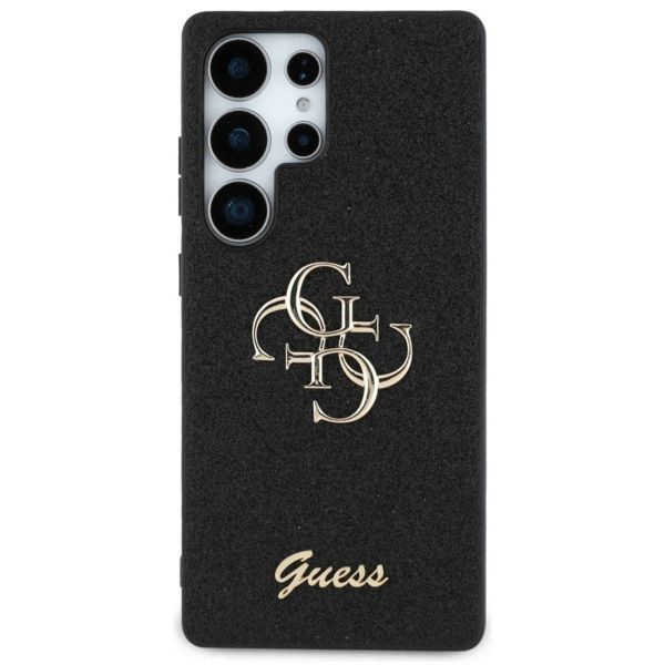 Guess Coque 4G Metal Logo Glitter Samsung Galaxy S25 Ultra - Noir