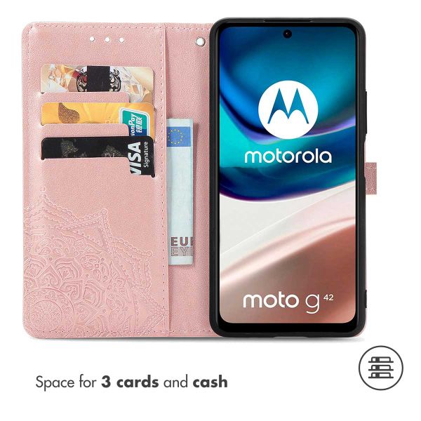 imoshion Etui de télephone Mandala Motorola Moto G42 - Rose Doré