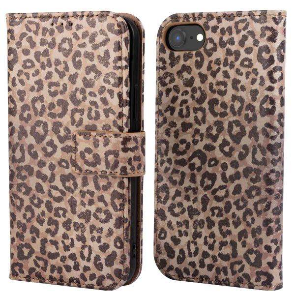 imoshion Étui de téléphone portefeuille Design iPhone SE (2022 / 2020) / 8 / 7 / 6(s) - Leopard Mood