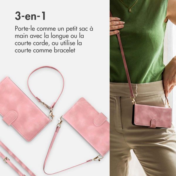 imoshion Etui de télephone portefeuille avec cordon Samsung Galaxy S25 Plus - Rose