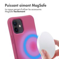 imoshion Coque arrière Color avec cordon amovible et MagSafe Apple iPhone 12 (Pro) - Raspberry