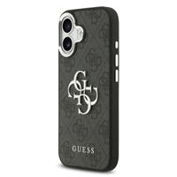 Guess Coque 4G Metal Logo Backcover Apple iPhone 17 - Silver Edge - Black